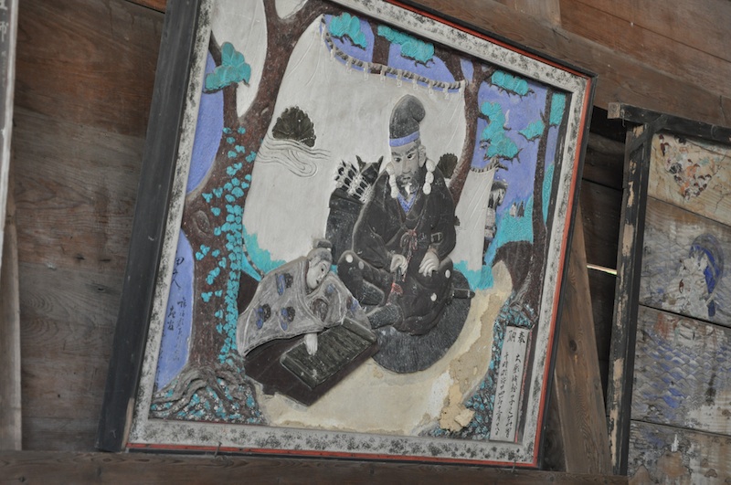 小川天香が諏訪神社上社に奉納した鏝絵。